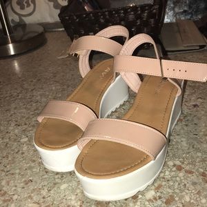 Pink platform shoes